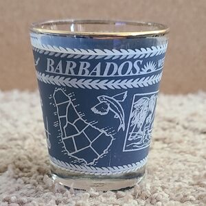 Vintage Barbados Themed Shot Glass